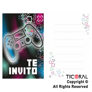 PLAY INVITACION X 10 UNIDADES